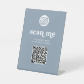 Signe De Table Retro et Boho | Dusty Rose Scan Me QR Code (Recto)