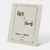Signe De Table Retro Grey Hand Drawn Illustrated Gift & Cards (Recto)