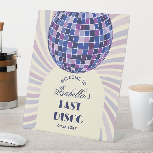 Signe De Table Retro les années 70 Super Dernier Disco Bacheloret (In SItu)