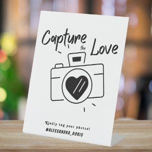 Signe De Table Rétro Minimaliste Partager Photos Mariages Avec Ha