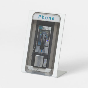 Signe De Table Retro Payphone Design, téléphone Vintage Booth Art