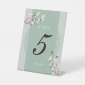 Signe De Table Retro Sage Green Chinoiserie Numéro de tableau (Recto)