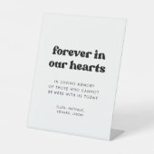 Signe De Table Rétro stylish Forever dans nos coeurs mariage (Recto)