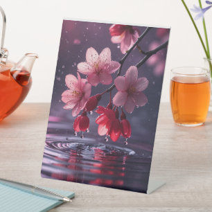 Signe De Table Rêve Sakura fleurit sur l'eau - Cerise japonaise