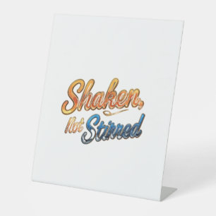 Signe De Table "Réveillé, Pas Fatigué."