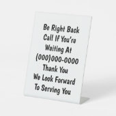 Signe De Table Revenir (Recto)