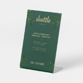 Signe De Table Riche Vert Golden Thème Enregistrer La Date (Recto)