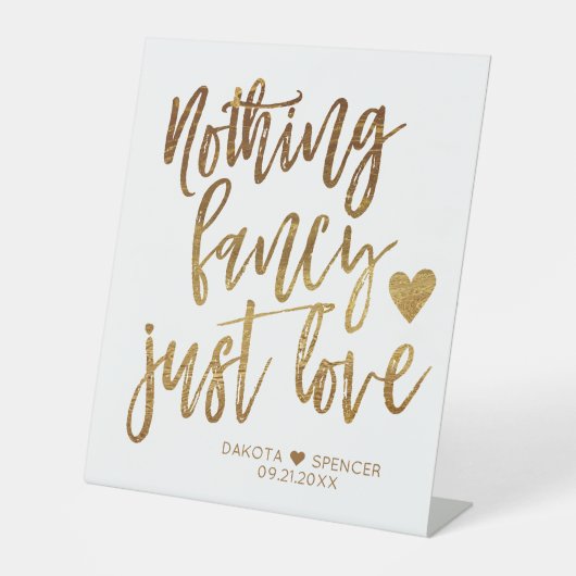 Signe De Table Rien De Fancy Juste Amour | Micro Mariage Gold Hea (Recto)