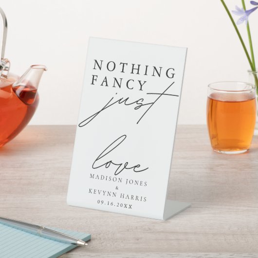 Signe De Table Rien de fantaisie Juste Amour Mariage (In SItu)