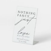 Signe De Table Rien de fantaisie Juste Amour Mariage (Recto)