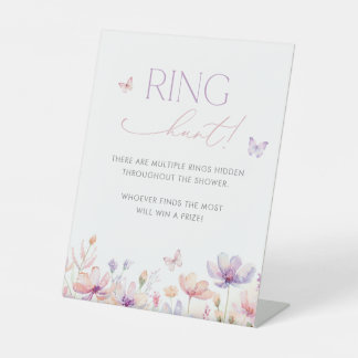 Signe De Table Ring Hunt Sign Bridal Shower Game Butterfly