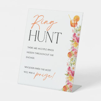 Signe De Table Ring Hunt Sign Bridal Shower Game First Spritz