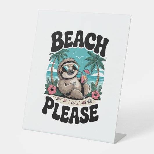 Signe De Table Roatan Honduras Sloth Summer (Recto)