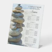 Signe De Table Rock Stack Cairn Spa Salon Services Menu (Recto)