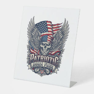 Signe De Table Rocker du bandana patriotique Méta musique Old Glo