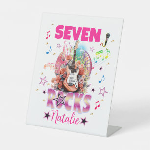 Signe De Table Rock'n'Roll Guitare Musicale Anniversaire Fille Ro
