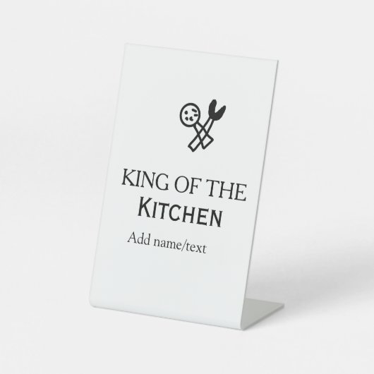 Signe De Table Roi du chef de cuisine ajouter nom couronne ha (Recto)
