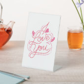 Signe De Table Romantic I Love You Greeting Card Saint-Valentin (In SItu)