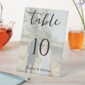 Signe De Table Romantic Photo Wedding Table Number Card (In SItu)