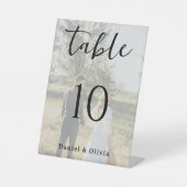 Signe De Table Romantic Photo Wedding Table Number Card (Recto)