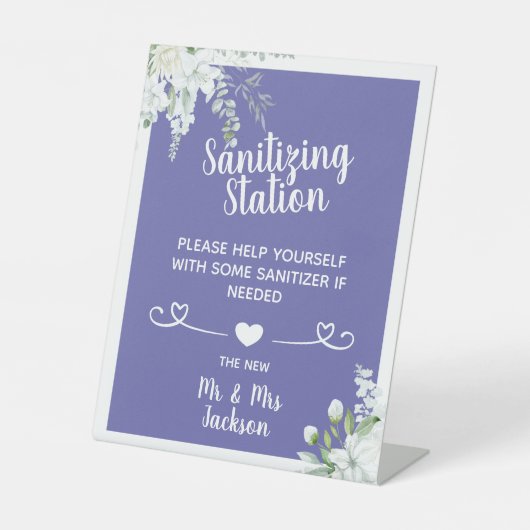 Signe De Table Romantique fleurs douces mariage de la vie (Recto)