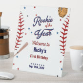 Signe De Table Roockie de l'année premier Boy Birthday bienvenue (In SItu)