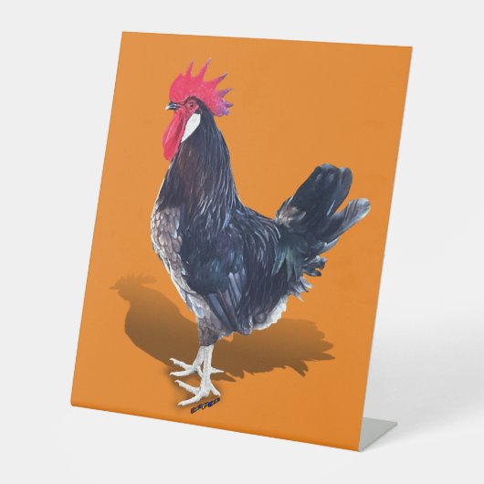 Signe De Table Rooster de Minorque (Recto)