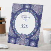 Signe De Table Rosace bleue (In SItu)