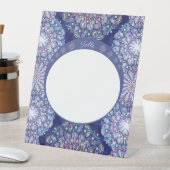Signe De Table Rosace bleue (In SItu)