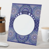 Signe De Table Rosace bleue (In SItu)