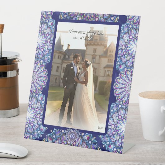 Signe De Table Rosace bleue (In SItu)