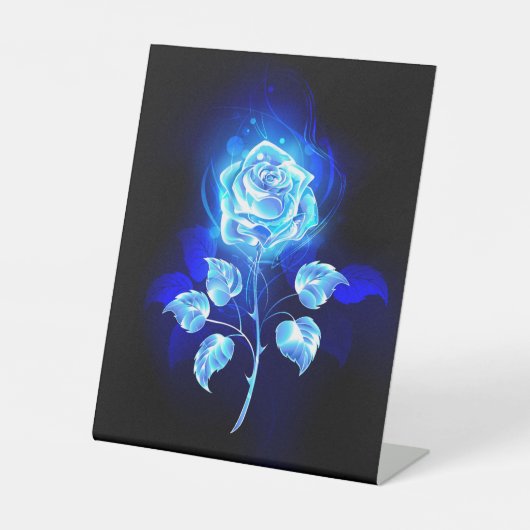 Signe De Table Rose bleu brûlant (Recto)