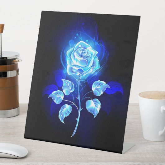 Signe De Table Rose bleu brûlant (In SItu)