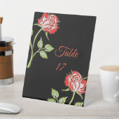 Signe De Table Rose de couleur simple (In SItu)