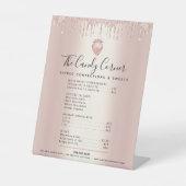 Signe De Table Rose de fraise Parties scintillant d'or Drivers Me (Recto)