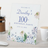Signe De Table Rose de Hydrangea 100e anniversaire Affiche de bie (In SItu)