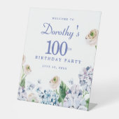 Signe De Table Rose de Hydrangea 100e anniversaire Affiche de bie (Recto)