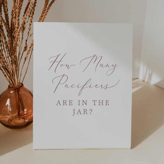 Signe De Table Rose Delicate Combien de Pacificateurs Baby shower