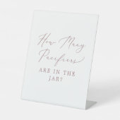 Signe De Table Rose Delicate Combien de Pacificateurs Baby shower (Recto)