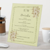 Signe De Table Rose Frame – Monogram Celestial Yellow Wedding (In SItu)