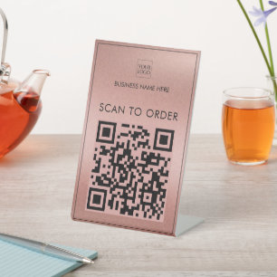 Signe De Table Rose Gold Logo Analyse d'entreprise pour commander