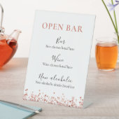 Signe De Table Rose Gold Parties scintillant barre de menu pannea (In SItu)