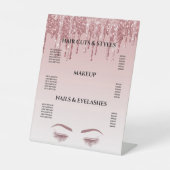 Signe De Table Rose Gold Parties scintillant Blush Hair Maquillag (Recto)