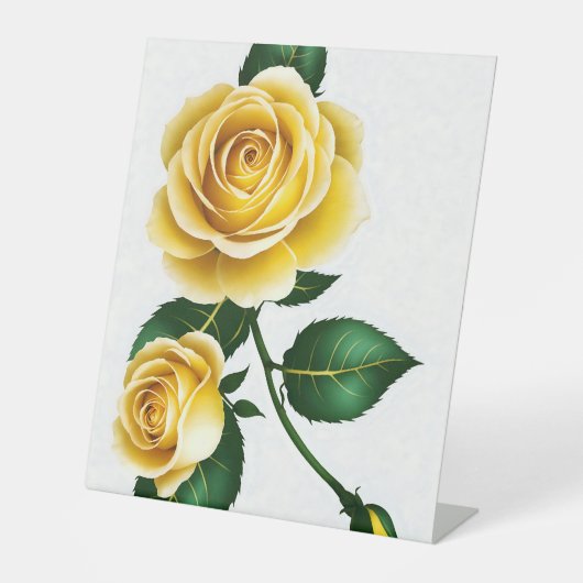 Signe De Table Rose jaune (Recto)