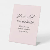 Signe De Table Rose l'âge de la Fête des mariées de mariée (Recto)