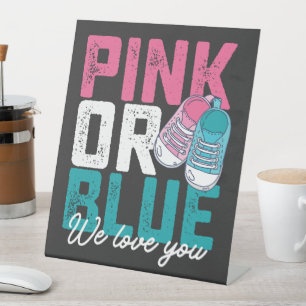 Signe De Table Rose Ou Bleu Nous Vous Aimons Révélation De Sexe