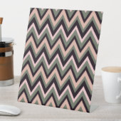 Signe De Table Rose Pâle Noir & Sauge Chevron – Zigzag Moderne (In SItu)