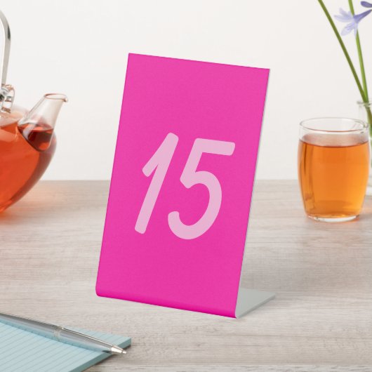 Signe De Table Rose perse solide rose profond (In SItu)