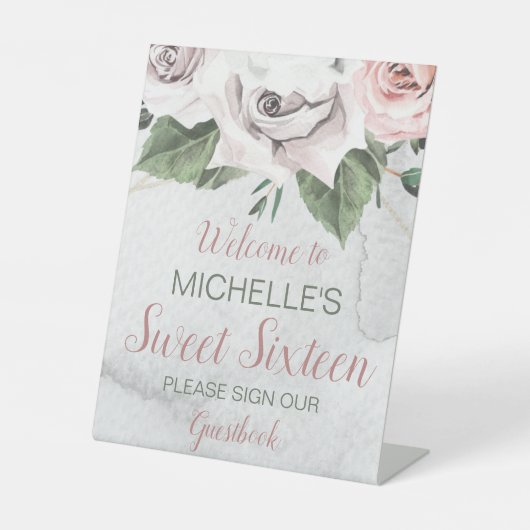 Signe De Table Rose Sweet sixteen vintage (Recto)