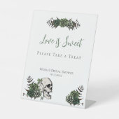 Signe De Table Roses de crâne blanches Faveurs de douche de maria (Recto)